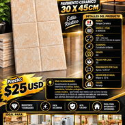PAVIMENTO CERÁMICO 30 X 45CM, AZULEJOS DE PARED CON ENTREGA DE FACTURA. VENTA POR CAJA, VARIEDAD DE AZULEJOS Y LOSAS - Img 57275511