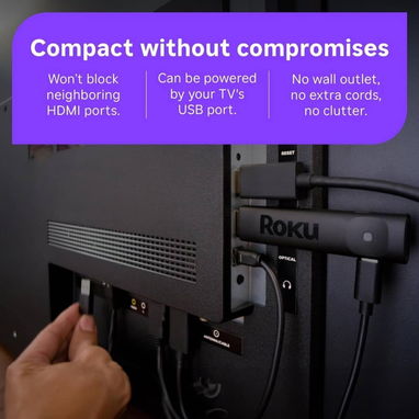Dispositivo de transmisión Roku 4K y HDR para TV con control remoto por voz - Img 122622158