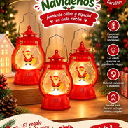 Kit de 3 farolitos navideños rojos que alumbran son de pila (incluidas) pedidas en la foto - Img 58211364