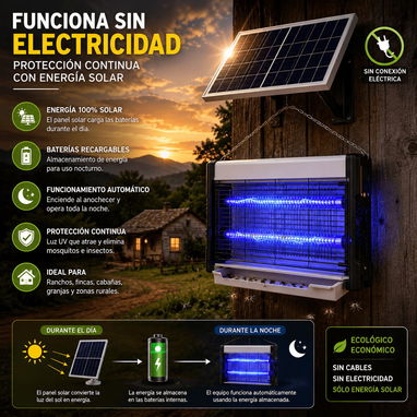 Exterminador eléctrico a base de panel solar - Img 126163644