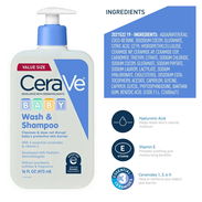 Lociones, y shampoo hipoalergicos para bebes Cerave originales 16oz - Img 51235966