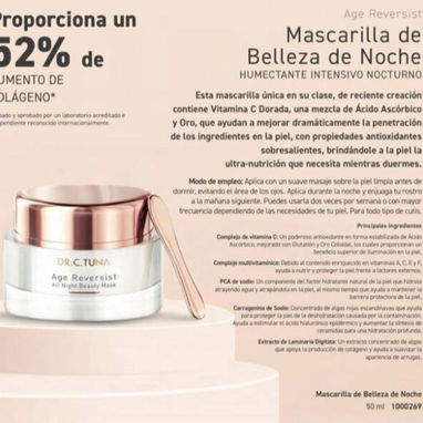 Mascarilla de Noche ✨AGE REVERSIST ✨ Ácido Ascórbico(Vit C) y Oro Coloidal ✨ - Img 124116570