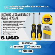 🔧✨ JUEGO DE HERRAMIENTAS 11 PIEZAS 💰 PRECIO: 6 USD 2 destornilladores + 1 cinta métrica + 8 llaves hexagonales - Img 57548117