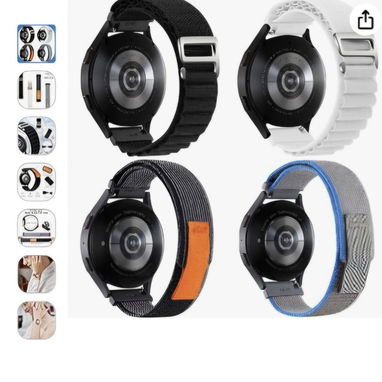 Manillas de tela elástica para Galaxy Watch 4, 5, 6 y 7 de 20 mm - Img 120144421