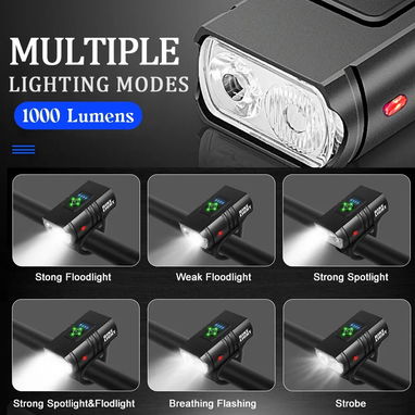 Faro de Luz LED T6 para bicicleta - 3/6