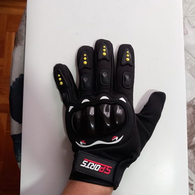Guantes negros para motocicleta - Img 120090338