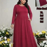 Vestido Largo para Mujer – Manga Larga | Tallas XL a 5XL - Img 57424055