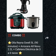 Cocina infrarroja, combos de arrocera y Reyna, cafetera electrica, ollas de presión de tres válvulas, microondas, inducc - Img 55293491