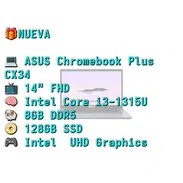 💻 ASUS Chromebook Plus CX34 — NUEVA EN CAJA ✨ 14” FHD táctil antirreflejo • Intel Core i3-1315U • 8 GB DDR5 • UHD - Img 58378594