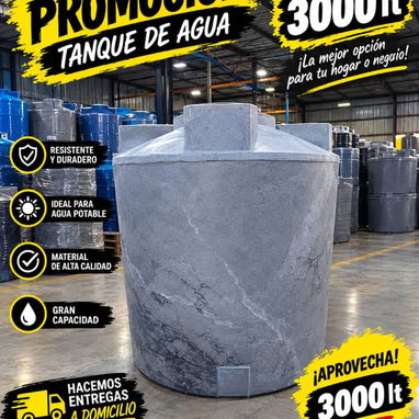 Tanques plásticos para agua de todas las capacidades 📞 50248593 - 2/10