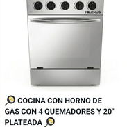 🍳 *COCINA CON HORNO DE GAS CON 4 QUEMADORES Y 20" PLATEADA* 🍳 - Img 55591888