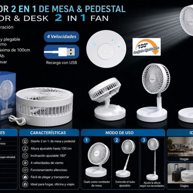 Ventilador recargables diferentes precios y tamaños - Img 122015284