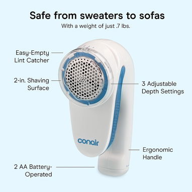 QUITAPELUSAS CONAIR PORTÁTIL PARA ROPA MUEBLES Y SWEATERS ENVÍO DISPONIBLE + GARANTÍA - 5/7