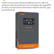 Vendo inversor híbrido de 4k con 2 baterias - Img 55266133