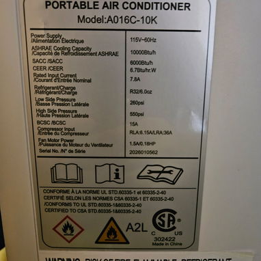Aire acondicionado portatil 10.000btu 110v - Img 125801207