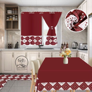 Juegos de cocina ✨Mantel ✨Dos alfombras ✨Un juego de cortinas decorativas (G&L) - Img 123795040