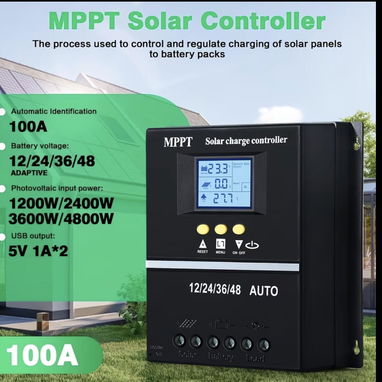 Cargador MPPT Panel Solar 12/24/36/48v 100A Gestión Automática - Img 122257220