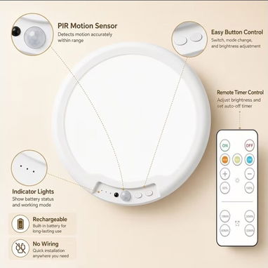 💡LUCES LED CON SENSOR DE MOVIMIENTO 10000MAH – SIN CABLES, SIN PERFORAR, SIN COMPLICACIONES 💡 - 8/9