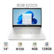 Laptop HP 14", Procesador Intel N150 (Modelo: 14-dq6105dx) 4 GB RAM, 128 GB UFS - Plateado (Nuevo) 285$ - Img 57123295