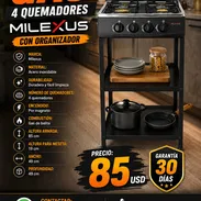 🥘 ESTUFA 🥘 4 HORNILLAS CON ORGANIZADOR MARCA MILEXUS. MENSAJERIA CON FACTURA Y GARANTIA. 📲 54833699 - Img 55679835