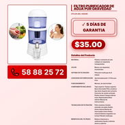 FILTRO PURIFICADOR DE AGUA POR GRAVEDAD VPT -0242 - Img 57841490