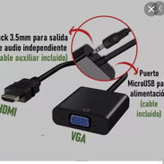 Adaptador HDMI-VGA 1080p Full HD (con audio) - Img 45628073