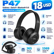 Audifonos inalámbricos de casco P47 - Img 49341610