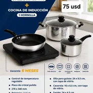 Juego de calderos de 5 piezas + cocina de inducción de 1 hornillas envío incluido, yoafadia 💯 - Img 57534281