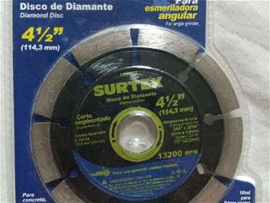 Vendo un DISCO CIRCULAR SEGMENTADO DIAMANTADO 115 mm (11.5 cm; 4 1/2") PARA CONCRETO/OTROS. $8 USD. (+53)52990828. - Img 40369168