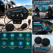 Audífono con micrófono para casco integral de moto - Img 58223620