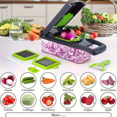 ☎️53544655 🛵 Entrega Disponible ⭐ Picadora de verduras 16 en 1⭐ - Img 115678941
