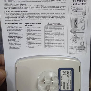 PROTECTOR DE VOLTAJE PARA EQUIPOS DE BAJO.CONSUMO.CMMO TV ,CAJITA Y VENTILADOR - Img 126389531