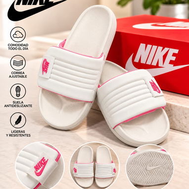 Sandalias Nike Originales. Diseño moderno y deportivo ☁️ Cómodas y acolchadas. Correa ajustable con velcro. Entrega gra - 4/5
