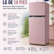 Refrigerador LG 14 Pies. Enfriamiento Constante e Uniforme. Eficiente y Duradero. Verde/ Rosa - Img 55895401