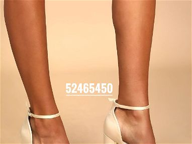 Zapatos Blancos, Puntifinos. Tacón Cuadrado 52465450 - Img 62556272