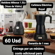 Batidora Milexus 1.5Lt (Vaso de Vidrio) + Cafetera Eléctrica Royal, Garantía de 1 mes, Entrega por un mínimo costo - Img 54487631