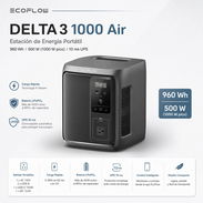 EcoFlow DELTA 3 1000 Air 960Wh - 500W (10ms UPS) Carga Rápida y Batería LiFePO Estación de Energía Portátil / 510 - Img 56036874