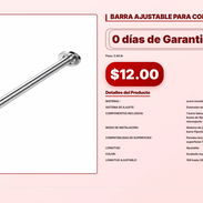 BARRA AJUSTABLE PARA CORTINA DE BAÑO . - Img 56927464