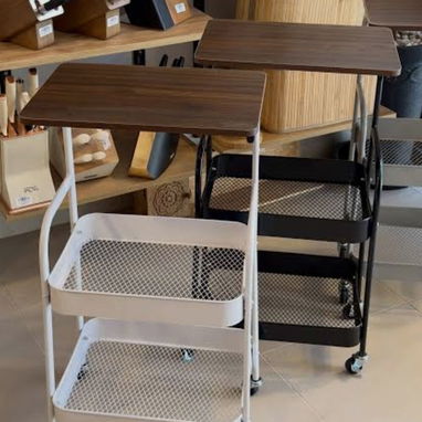Carrito Estante organizador multifuncional de 3 niveles con ruedas 🔰 🤍🖤 ✨ Medidas: 80 x 30 x 43 cm ($33) - 6/6