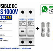 Portafusible DC Sunrises 2 Polos 1000V con 2 Fusibles de 25A para Sistemas Fotovoltaicos - Img 56611478