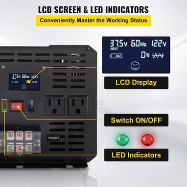 Inversor de Corriente 5000W-10000W | 12V a 120V | Onda Modificada - Img 123964831