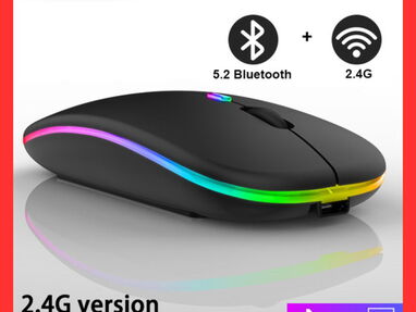 ⭕️ Mouse inalámbrico USB Blouetooth NUEVO mouse gamer GAMA ALTA Recargable - Img 49042917