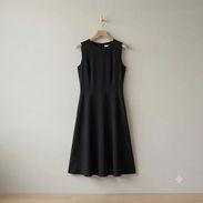 Vestido Midi Casual Sin Mangas Negro - Img 57878795