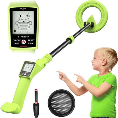 Juguete detector de metales para niños, detector de oro ligero con pantalla LCD, detector de metales ajustable para niño - 2/7