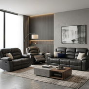 Muebles juego de sala de alta calidad y confort reclinables 1800usd - Img 55789464