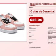 TENIS NIKE AIR FORCE ROSADO CON BLANCO Y NEGRO . - Img 57104489