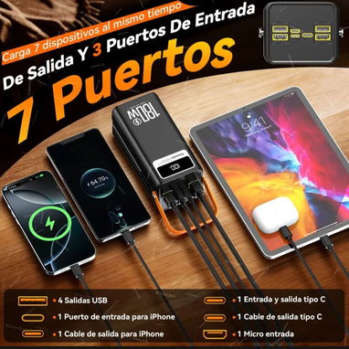 Power bank de 80000mAh súper rápida 180W. Brujula - 4/7