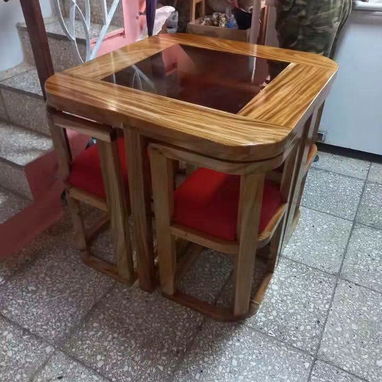 Juegos de comedor de madera y banquetas FlexConfort - 5/10