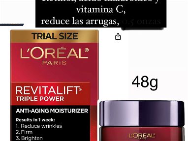 Cremas y serum Loreal para la cara con Ácido hialuronico, retinol ,vit C - Img 60208774