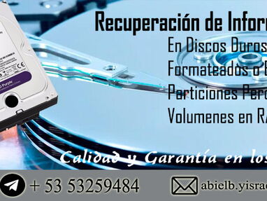 RECUPERACION DE INFORMACION Y REPARACION DE DISCOS DUROS, SALUDOS CORDIALES - Img 57475389